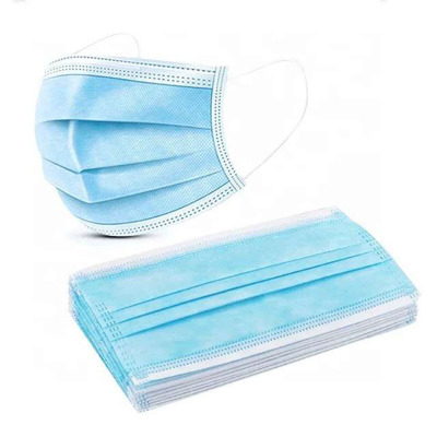 Spot Disposable Three-Layer Non-Woven Fabric Mask Scarf Meltblown Fabric Mask Blue Three-Layer Disposable Protective Mask