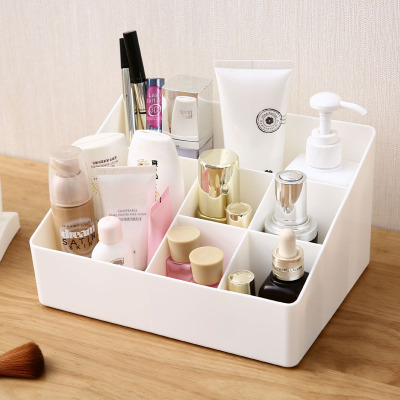 Simple Dormitory and Living Room Desktop Makeup Storage Box Plastic Office Organizing Box Multifunctional Storage