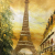 Pure Hand Painted Landscape Oil Painting Living Room Modern Restaurant Hotel Villa Decorative Painting Eiffel Tower Street View
