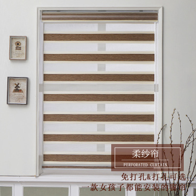 Factory Direct Sales Soft Gauze Curtain High Shading Bedroom Study Bathroom Office Balcony Kitchen Venetian Blind Finished Product