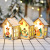 Cross-Border Christmas Small House Wooden Lights Snow House Christmas Tree Pendant Ornament Props Santa Claus Gift