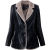 Large Size Women's Fur All-in-One Leather Coat Women's Coat Fat Sister Slimming and Velvet Padded