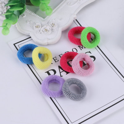 Manufacturers Supply Monochrome Hair Band High Elasticity Towel Ring Fashion Hair Rope Hair Rope Gift Small Gift Hair Accessories