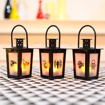 Halloween Plastic Portable Small Style Lamp Pumpkin Lamp Bar Party Desktop Atmosphere Props Led Glowing Night Lights