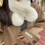 Winter New Pearl Velvet Scarf Women's Pearl Buckle Cross Thickened Faux Fur Rex Rabbit Fur Scarf Collar
