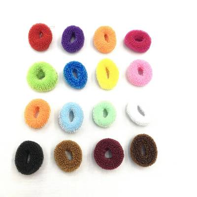 Factory Direct Sales Bright Silk Hair Ball Head Ring Color Hair Band