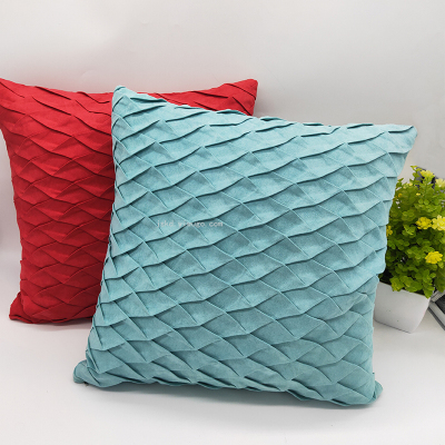 New Pleated Pillow Case Living Room Sofa Cushion Sample Room Decoration Pillow without Core Factory Direct Sales Wholesale
