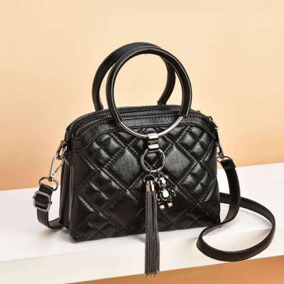 Solid Color Large Capacity Women's Bag New Simple Fashion Trendy Handbag Ins Shoulder Crossbody Shoulder Bag Wholesale
