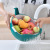 Creative Water Fruit and Vegetable Draining Basket Multi-Functional Double-Layer Vegetable Washing Basket Plastic Paper Crane Mouth Storage Basket round Factory Direct Sales