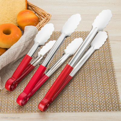 Stainless Steel Food Clamp Bread Clip BBQ Clip Steak Tong titoni jia Oil Brush Food Clip Bakeware