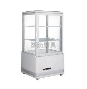 Four-Side Transparent Glass Refrigerated Display Cabinet Milk Cake Fresh Cabinet Beverage Freezer Vertical Single Door Commercial 58L