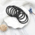 Women's Korean-Style Ins Simple Black Thickened Headband Hair Rubber Band Hair Band Highly Elastic Hair Rope Set Free Shipping Wholesale