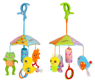 Music Rotating Baby Cart Toy Pendant Umbrella Design Baby Bed Bell
