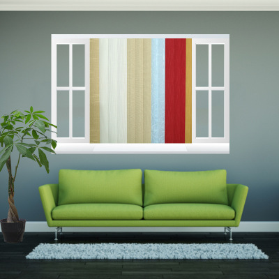 Dream Curtain Vertical Color Stripe Chenille Curtain Stripe Shading Curtain Multi-Color Vertical Strip Curtain