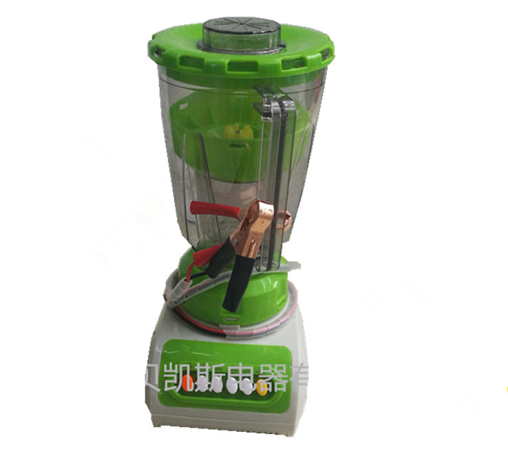 工厂直销太阳能电瓶夹子榨汁机DC12V直流果汁机热销非洲中东地区