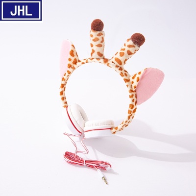Creative Fashion Headset Plush Warm-Keeping Earmuffs Children's Cartoon Cute Giraffe Cat Ear Headset Wholesale.
