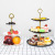 Amazon Hot Sale European Fruit Plate Three-Level Light Refreshment Shelf Fruit Plate Wedding Cake Plate Cake Rack Candy Plate Rack