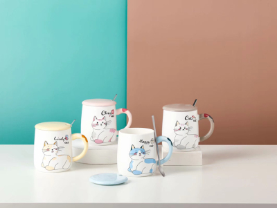 Cute Cartoon Small Fat Cat Ceramic Cup Breakfast Cup Coffee Cup Office Cup