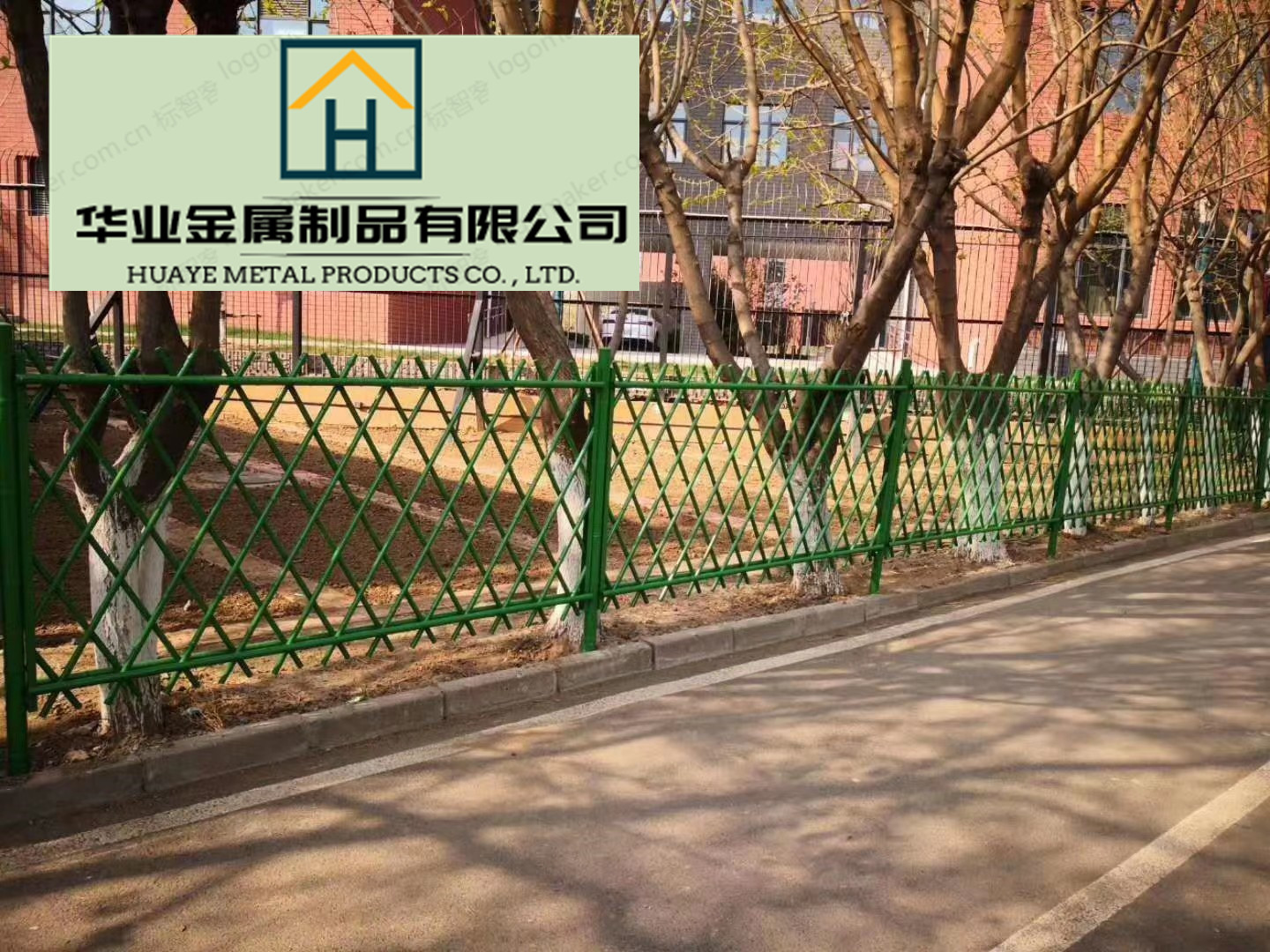 围挡 护栏 仿竹