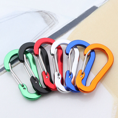 No. 5 Pear-Shaped Mountaineering Buckle Aluminum Alloy Keychain Backpack Outer Hook Outdoor Travel Portable Inscribed Gift