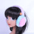 New Color Fashion Gift Winter Plush Warm Headphones Head-Mounted Plug-in Mobile Phone Headset Holiday Gift.
