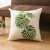Gm058 Popular Home Tropical Plant Green Leaf Linen Pillowcase Custom Ins Nordic Style Sofa Cushion Cover