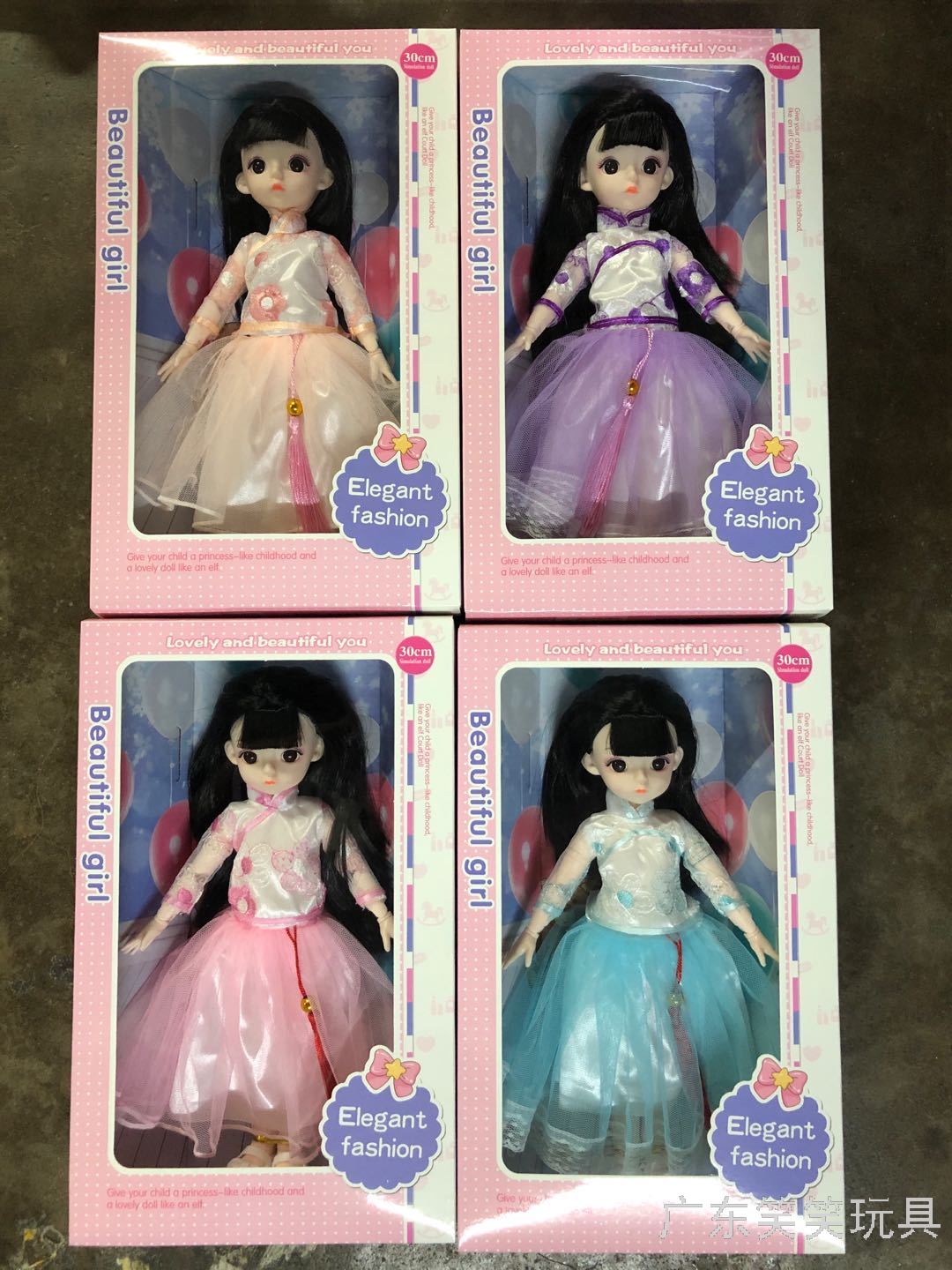 可爱娃娃套装女孩礼物关节可动零批零售古装时装裙子娃娃