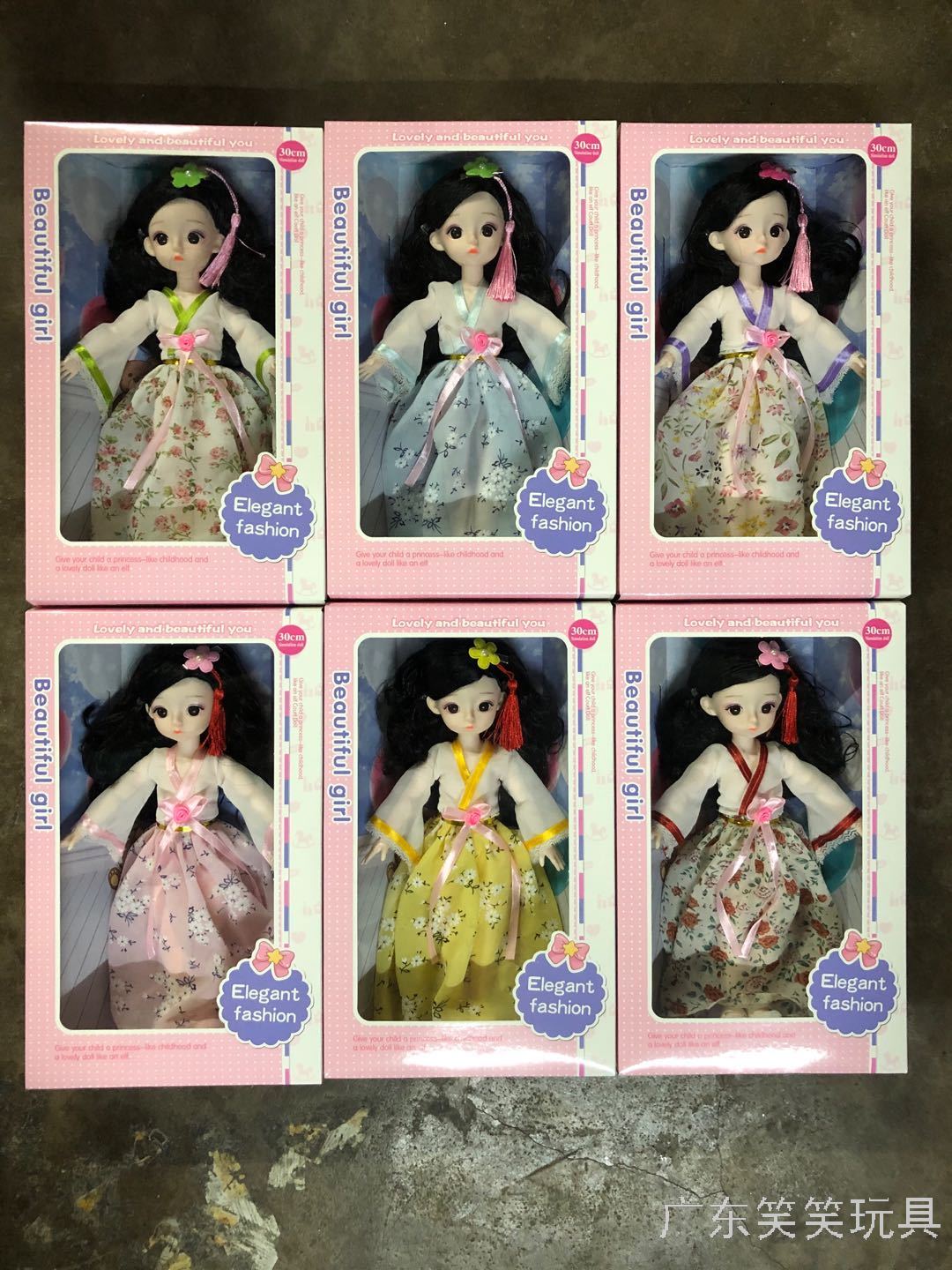 可爱娃娃公主女孩礼物关节可动零批零售古装裙子娃娃