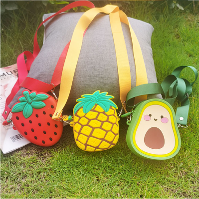 Children's Mini Bag New Fruit Strawberry Crossbody Coin Purse Women's Silicone Ins Cute Fashion
