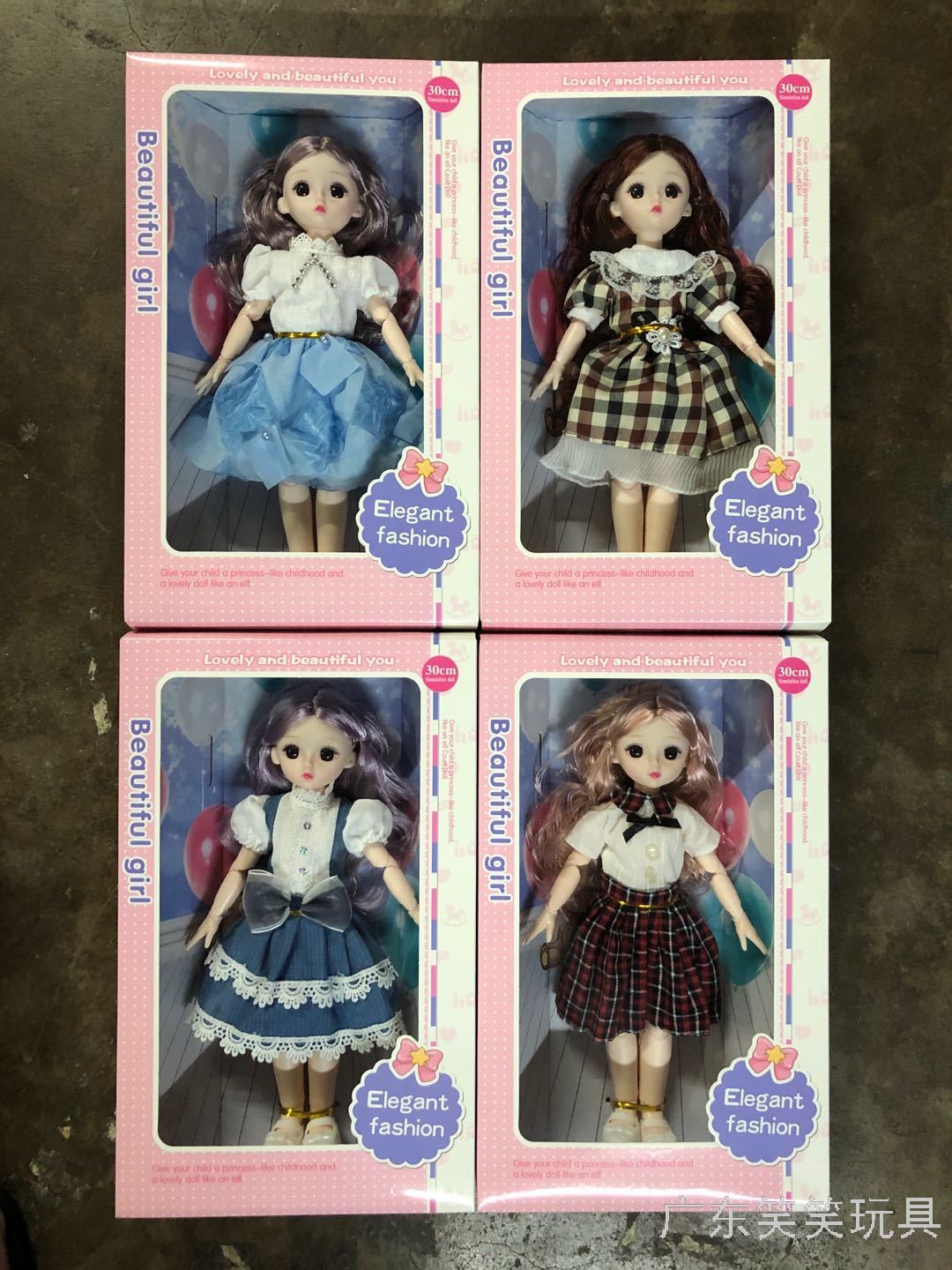 可爱娃娃套装女孩礼物关节可动零批零售裙子时尚娃娃公主