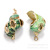 Yibei Electroplating Conch Cut Golden Edge Green Conch Ornament Accessories Gold Plated Edge Cut Green Conch Pendant Parts