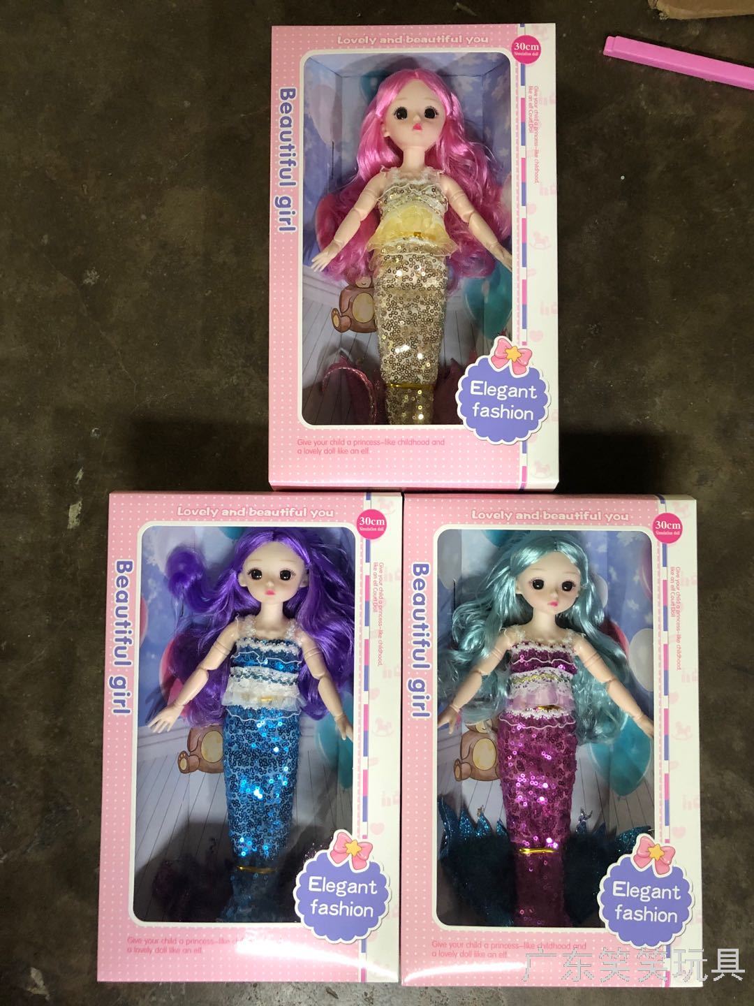 可爱娃娃公主女孩礼物关节可动零批零售美人鱼公主