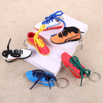 Manufacturer Customized Football Shoes Keychain Simulation Shoes Model Key Pendants Currently Available Wholesale Creative Key Ring