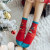 2020 Autumn and Winter New Thickened Thermal Coral Fleece Cartoon Room Socks Half Velvet Christmas 4 Pairs Gift Box Socks