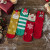 2020 Autumn and Winter New Thickened Thermal Coral Fleece Cartoon Room Socks Half Velvet Christmas 4 Pairs Gift Box Socks