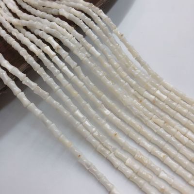 Freshwater Shell Bamboo round Tube 4x 8mm Semi-Finished Product Accessories Length 39cm Amazon Necklace Bracelet Jewelry Accessories