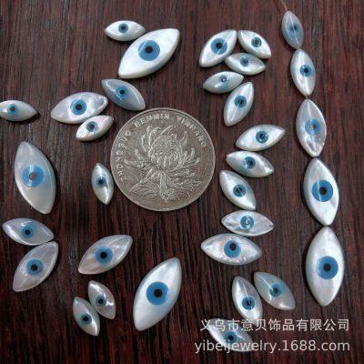 Sea Shell White Shell Horse Eye Oil Dripping Eye White Lip Shell Drops Devil Eye Necklace Bracelet Jewelry Accessories DIY