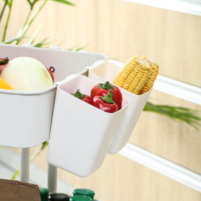 Kitchen Storage Rack Small Hanging Bucket Plastic Pp Healthy and Environment-Friendly Odorless Storage Small Box Sundries Basket