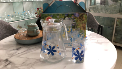 Glass Kettle 7-Piece Set, Printing, Color Box
