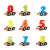 MWZ Assembled Drag Intelligence Digital Little Train Building Blocks Toy Young Children Early Education Perception Digital Toy Car