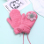 New Autumn and Winter Children's Gloves Double-Layer Thickened Fleece-Lined Color Matching Warm Primary School Student Male and Female Finger Gloves