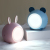 Eye Protection Soft Light LED Night Light Cute Cartoon Rabbit Deer USB Charging Portable Dormitory Bedroom Touch Dimming