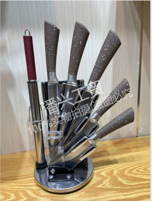 Factory Direct Sales Customizable High-End Acrylic Seat Stainless Steel Knife Set and Best Seller in Europe and America Knife Set