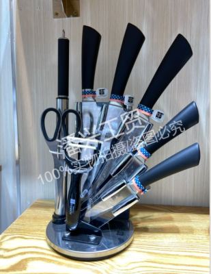 Factory Direct Sales Customizable High-End Acrylic Seat Stainless Steel Knife Set and Best Seller in Europe and America Knife Set