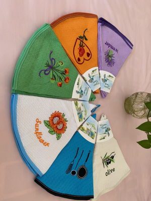 Embroidered Round Hand Towel Towel