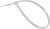 White/Transparent Zipper Tape 14 Inches X 0.25 Inches 50 Pounds Strength, Nylon Cable Tie 370mmx4.8mm