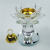 Crystal Glass Lotus Incense Burner Candlestick Dual-Use Candlestick