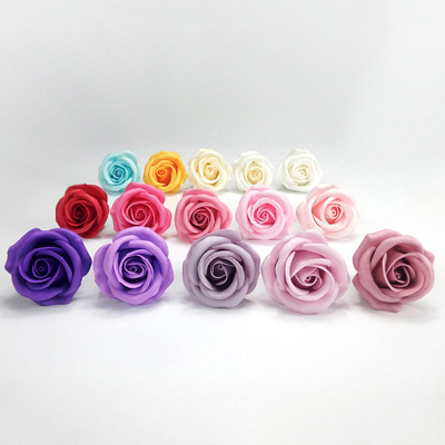 Foreign Trade 38 Mother's Day Soap Rose Flower Head Soap Flower Artificial Rose Big Flower Head Eternal Flower
