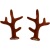 A Pair of Red Brown Artificial Flocking Christmas Antlers Handmade DIY Hair Accessories Hairpin Material
