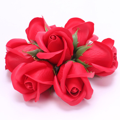 Sanba Mother's Day Soap Rose Perianth Simulation Rose Perianth Wholesale Bouquet Packaging Material Soap Flower Head